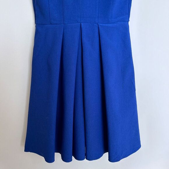 Proenza Schouler Cobalt Blue Mid-Length V-Neck Dress - Picture 11 of 13